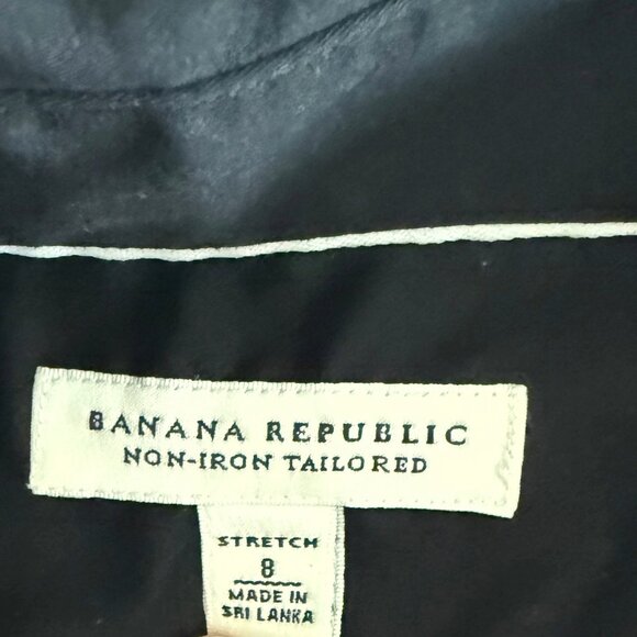 Banana Republic Black Button Down Tailored Stretch Long Sleeves Shirt - Picture 5 of 5